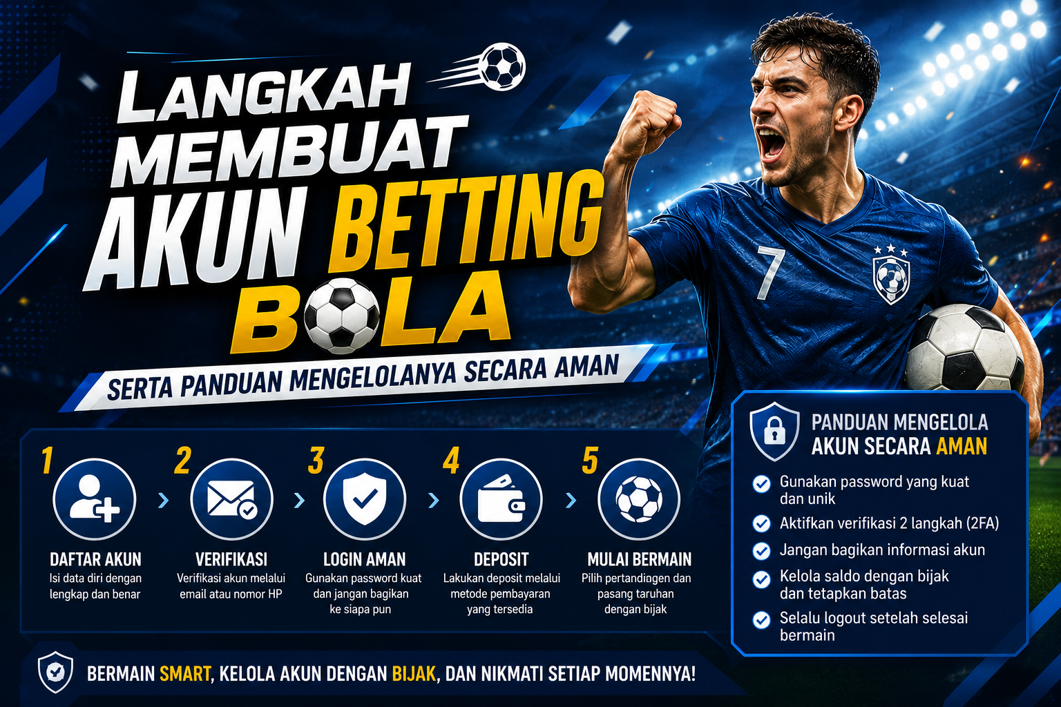 Langkah Membuat Akun Judi Bola Serta Panduan Mengelolanya Secara Aman